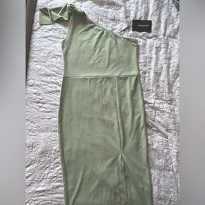 PRETTY LITTLE THINGS MIDI ONE SHOULDER DRESS